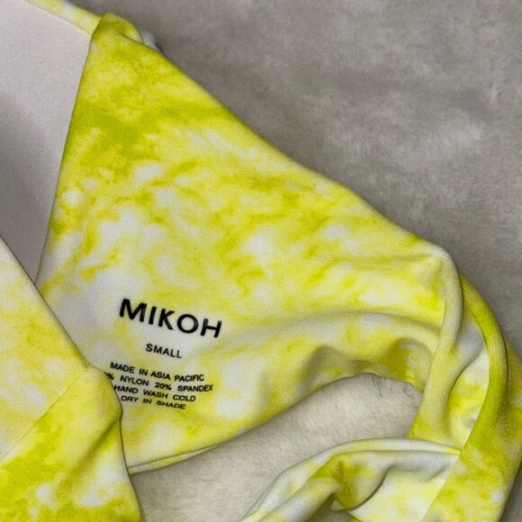 MIKOH Padded Bandeau High Neck Bikini Top Size Small - Picture 5 of 5